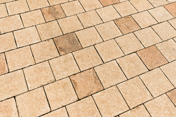 Concrete paver block floor pattern