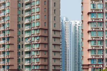 Fototapeta premium Skyscraper building facade