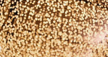 Blurred christmas decoration in city at evening