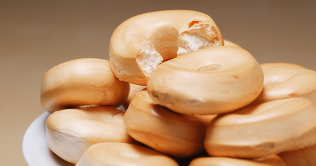 Bubble cookies on plates