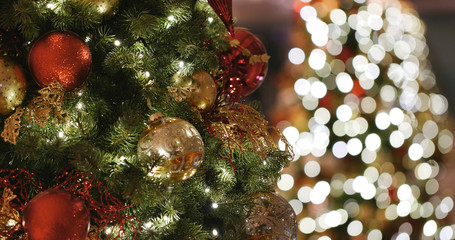 Obraz na płótnie Canvas Christmas tree and Christmas decoration