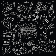 Handdrawn New Year Celebration