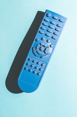 Blue color TV remote control unicolor painted