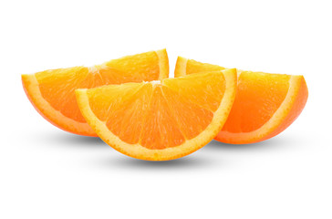 fresh orange isolated on white background