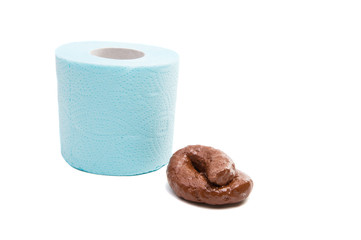 roll of toilet paper isolated