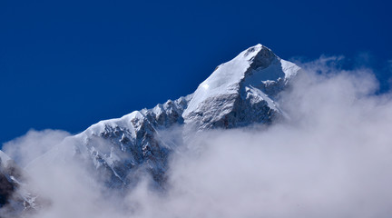 The snow peak in Mount Everest