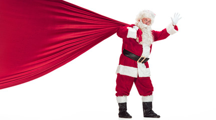 Portrait of Man in Santa Claus Costume