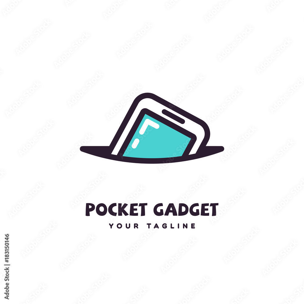 Wall mural pocket gadget logo