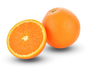 fresh orange isolated on white background