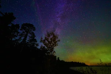 Fotobehang Aurora Lights Northern Lights Michigan Upper Peninsula © Nicholas J. Klein