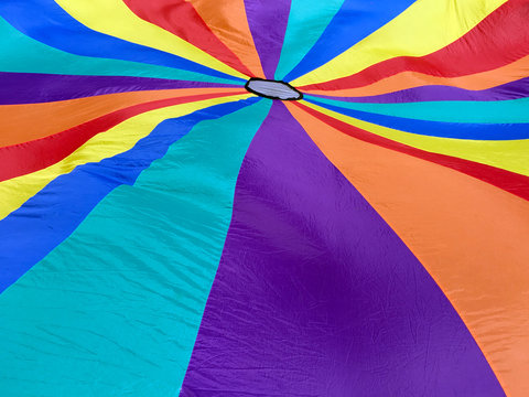 Colorful and bright parachute background