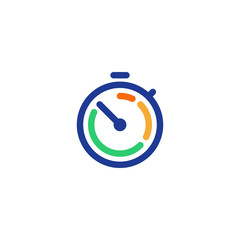 Time clock line icon set, fast delivery, quick service, working hours