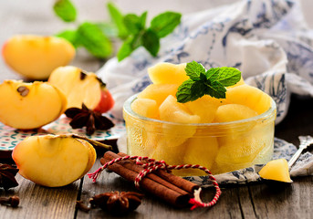 Traditional organic apple compote