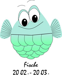 Fototapeta premium Sternzeichen Fische