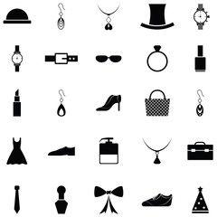 accessories icon set