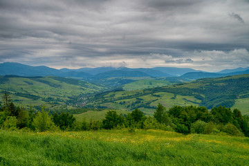 Fototapeta na wymiar View of mountains in Transylvania, Romania
