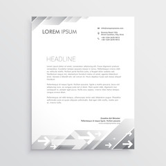 clean gray letterhead design template