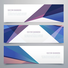Fototapeta premium abstract triangle shape headers set