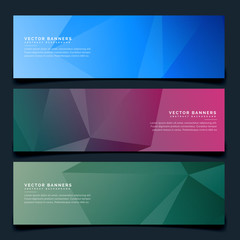 stylish geometric headers set background