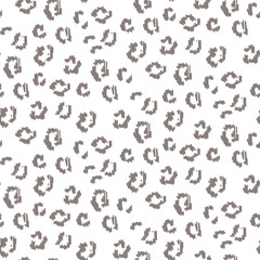 Cheetah scribbled texture seamless vector pattern. Wild cat skin texture.