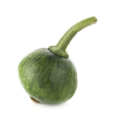 Green pumpkin isolated on the white background