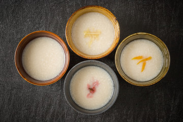 甘酒いろいろ　delicious sweet alcoholic drink japan