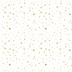 Seamless pattern with gold stars.