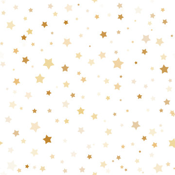 Seamless pattern with gold stars.