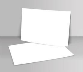 Poster blank bi fold brochure mockup cover template