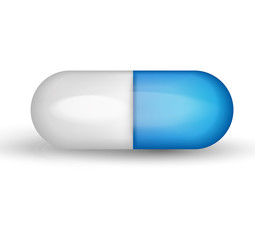 Realistic Medical pill capsule. 3d drugs and tablets collection. Medicines concept. Isolated on white background. Vector illustration