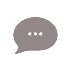 Chat icon. Dialog text