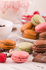 Colorful macarons. 