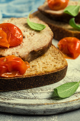 Traditional meatloaf with spices