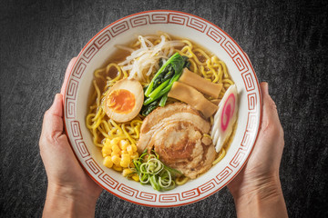 典型的なラーメン　Soy sauce ramen of typical Japanese style