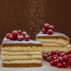 Pieces puff cheesecake