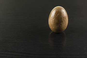 Easter egg with dark chocolate.