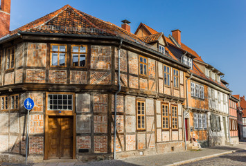 Little houses in the historic old town of Quedlinburg