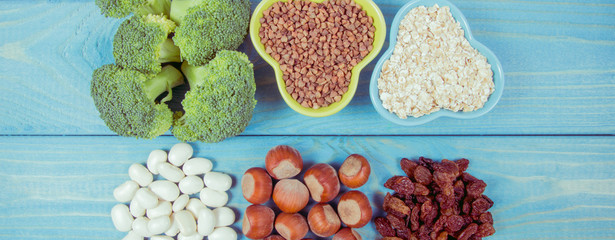 Natural products rich in vitamin B6 (Pyridoxine) . Healthy food concept.