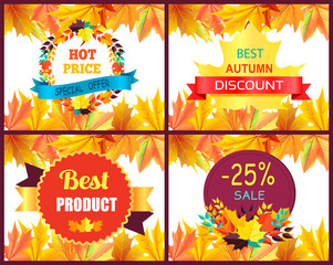 Hot Price Best Autumn Discount Vector Illustration