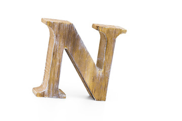 Holzbuchstabe N