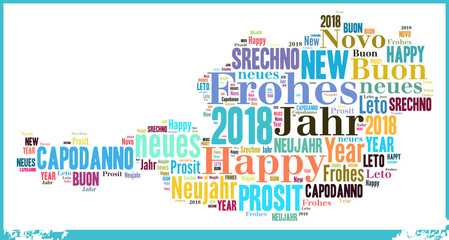 Fototapeta premium Neujahr 2018