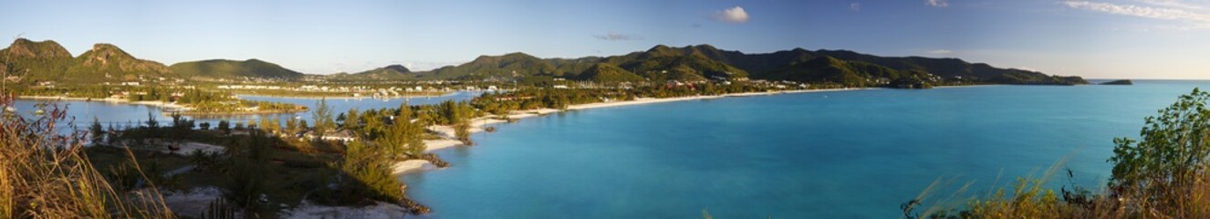 Fototapeta na wymiar Jolly Beach Aerial View, Antigua