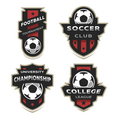 Set of Soccer Football logo, emblem.