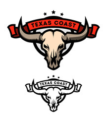 Bull skull emblem, logo.