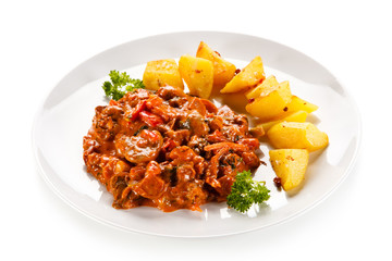 Goulash - meat and potatoes 