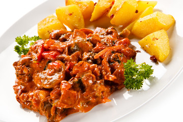 Goulash - meat and potatoes 