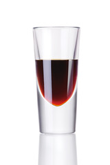 glass of liqueur, isolated