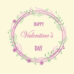 Floral frame for postcard design ,wedding invitations, Valentin day, birthday, mother's day, 8 March and other holidays.