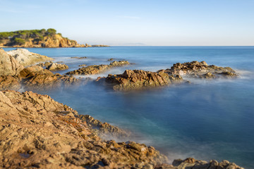 Nice landscape of the Spanish coastal in Costa Brava, Playa de Aro