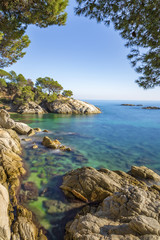 Fototapeta na wymiar Nice landscape of the Spanish coastal in Costa Brava, Playa de Aro